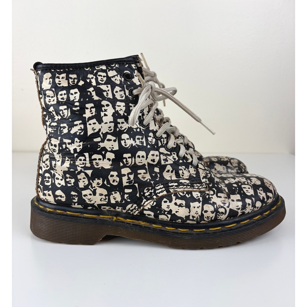 Dr Martens 1460 Small Faces Boots Made in England W8 Rare Vintage 90s